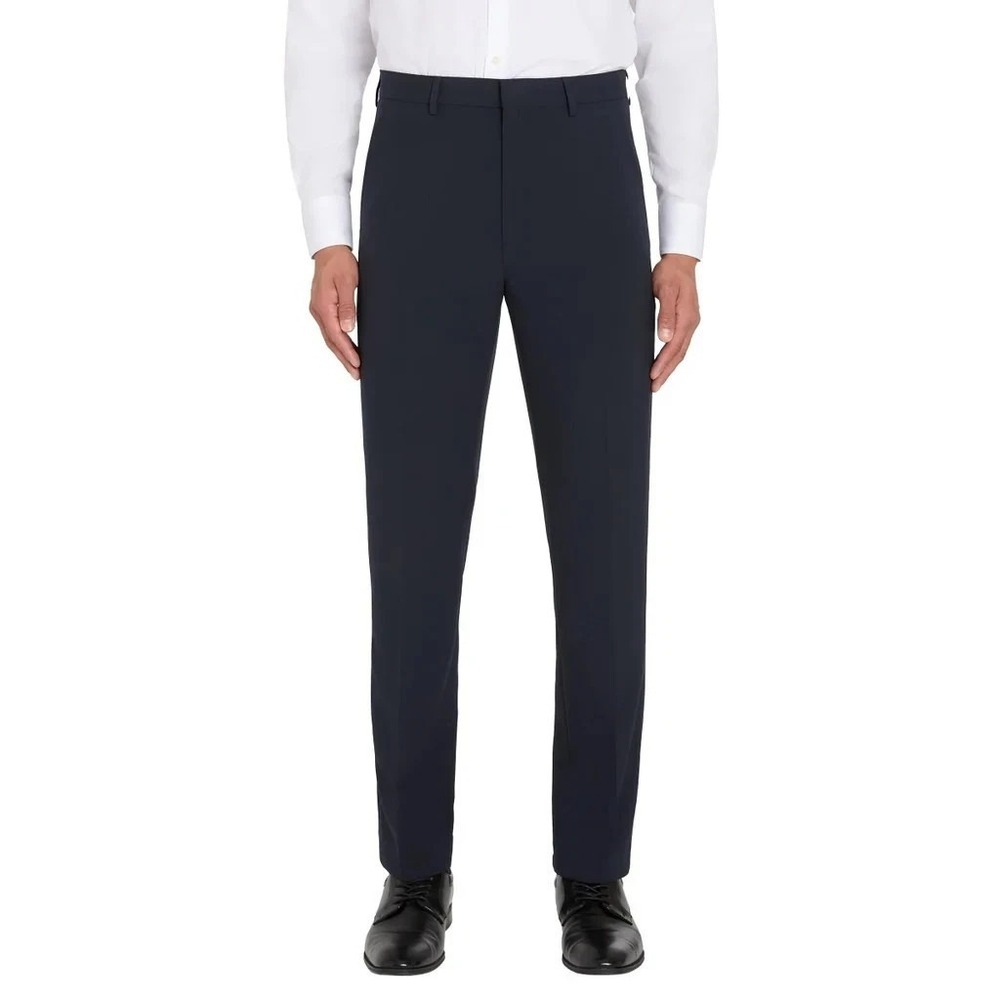 Calvin Klein Men's Slim Fit Dress Pant Blue 38x34 4Way Stretch Quick Dry